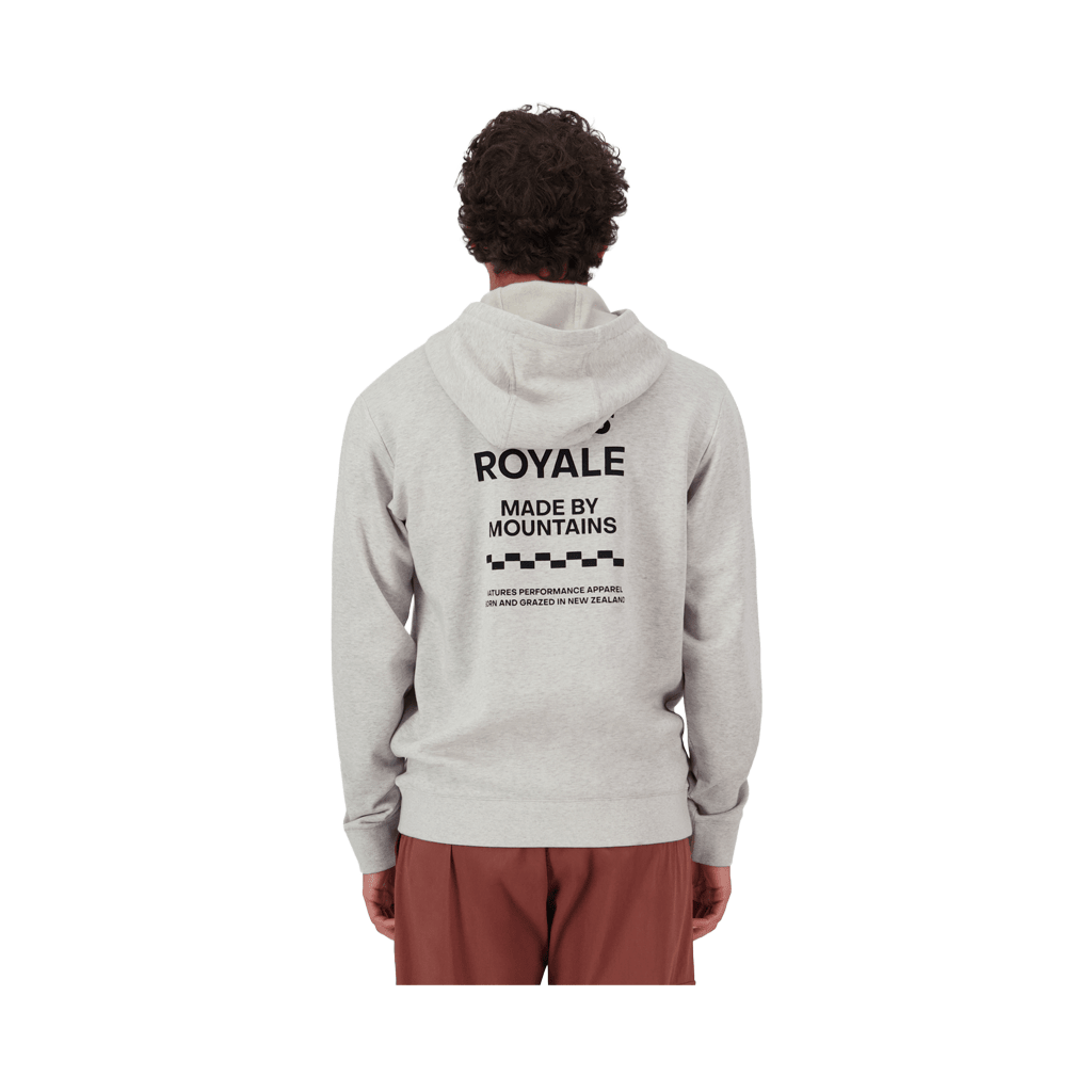 Hoodie Mons Royale Mens Inversion Merino - Light Grey Heather - Genetik Sport