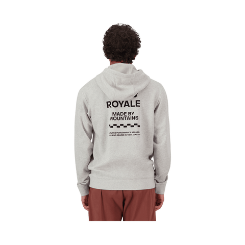 Hoodie Mons Royale Mens Inversion Merino - Light Grey Heather - Genetik Sport