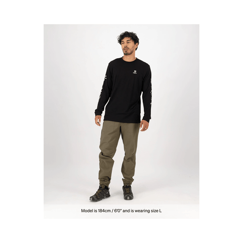 Jersey Mons Royale Mens Icon Merino Classic LS MR Rad - Black - Genetik Sport