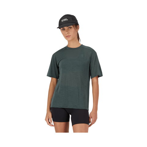 Jersey Mons Royale Womens Aero Ultralight Merino SS - Dark Cypress - Genetik Sport