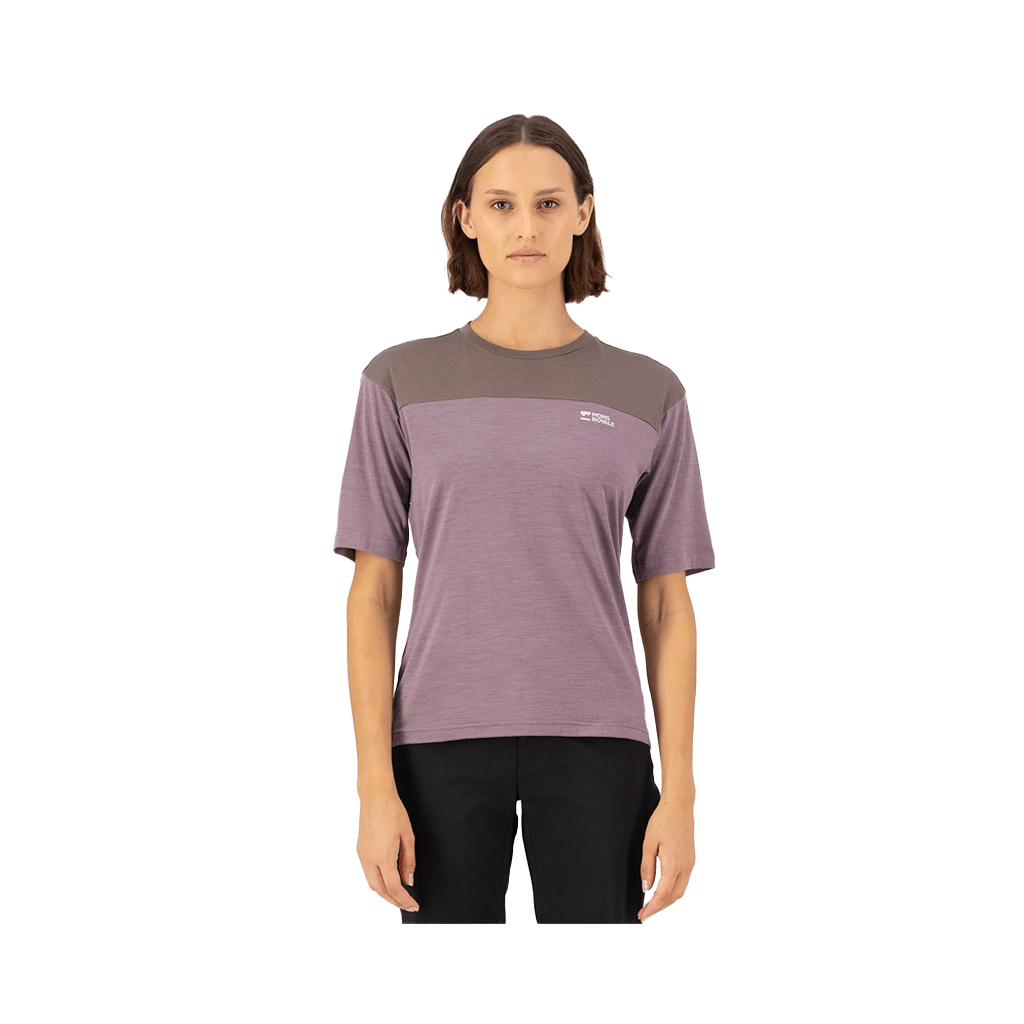 Jersey Mons Royale Womens Diversion Merino SS ALU - Mauve/Iron - Genetik Sport