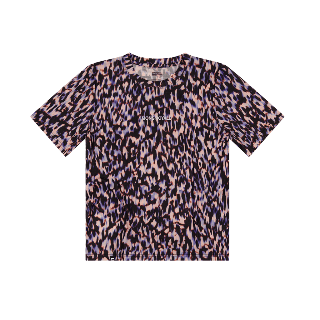 Jersey Mons Royale Womens Icon Merino SS - Rock Leopard - Genetik Sport