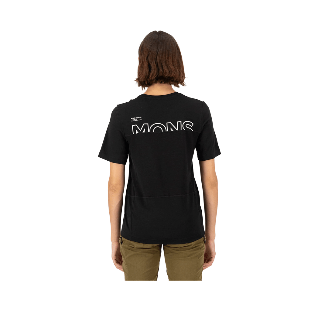 Jersey Mons Royale Womens Tarn Merino SS - Black - Genetik Sport
