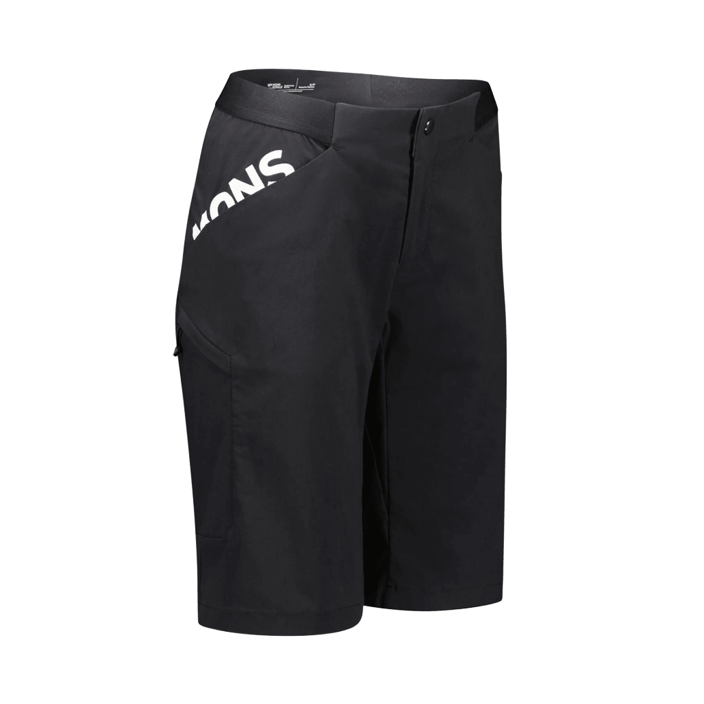 Shorts Mons Royale Womens Diversion Merino Trail Vert Lock Up - Black - Genetik Sport