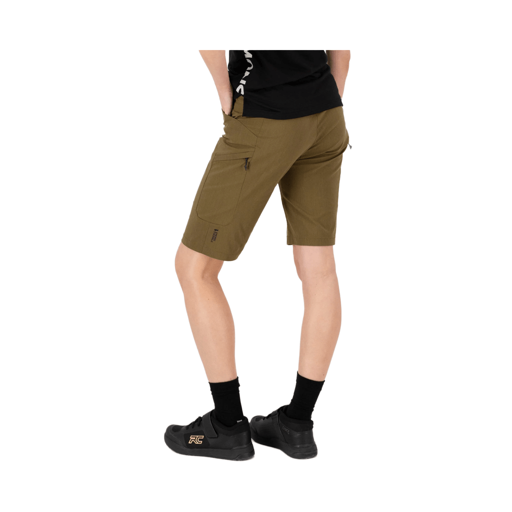 Shorts Mons Royale Womens Diversion Merino Trail Vert Lock Up - Dark Olive - Genetik Sport