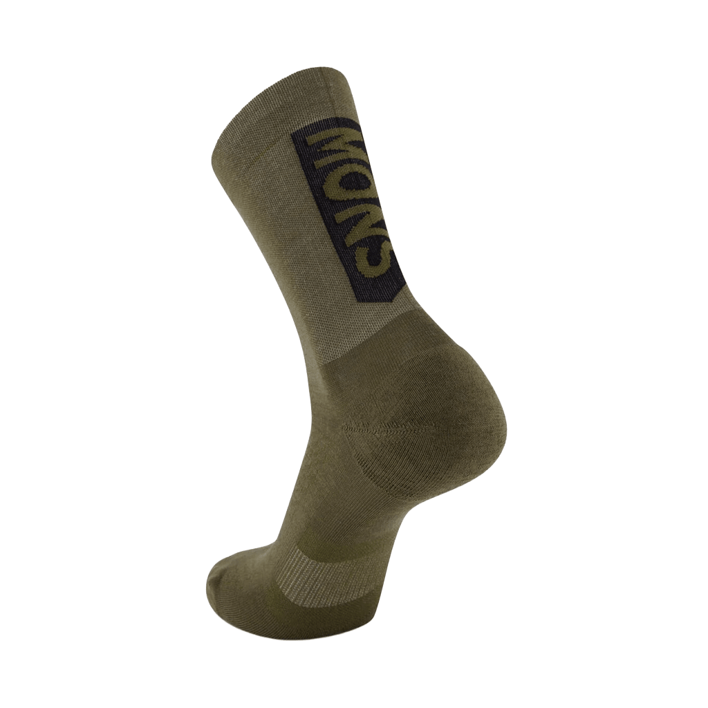 Socks Mons Royale Atlas Merino Crew - Dark Olive - Genetik Sport