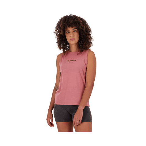 Tank Mons Royale Womens Icon Merino - Canyon Rose - Genetik Sport
