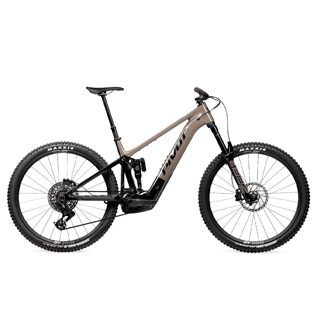 E - Bike Pivot Shuttle AM Pro X0 AXS - Badlands Brown - Genetik Sport
