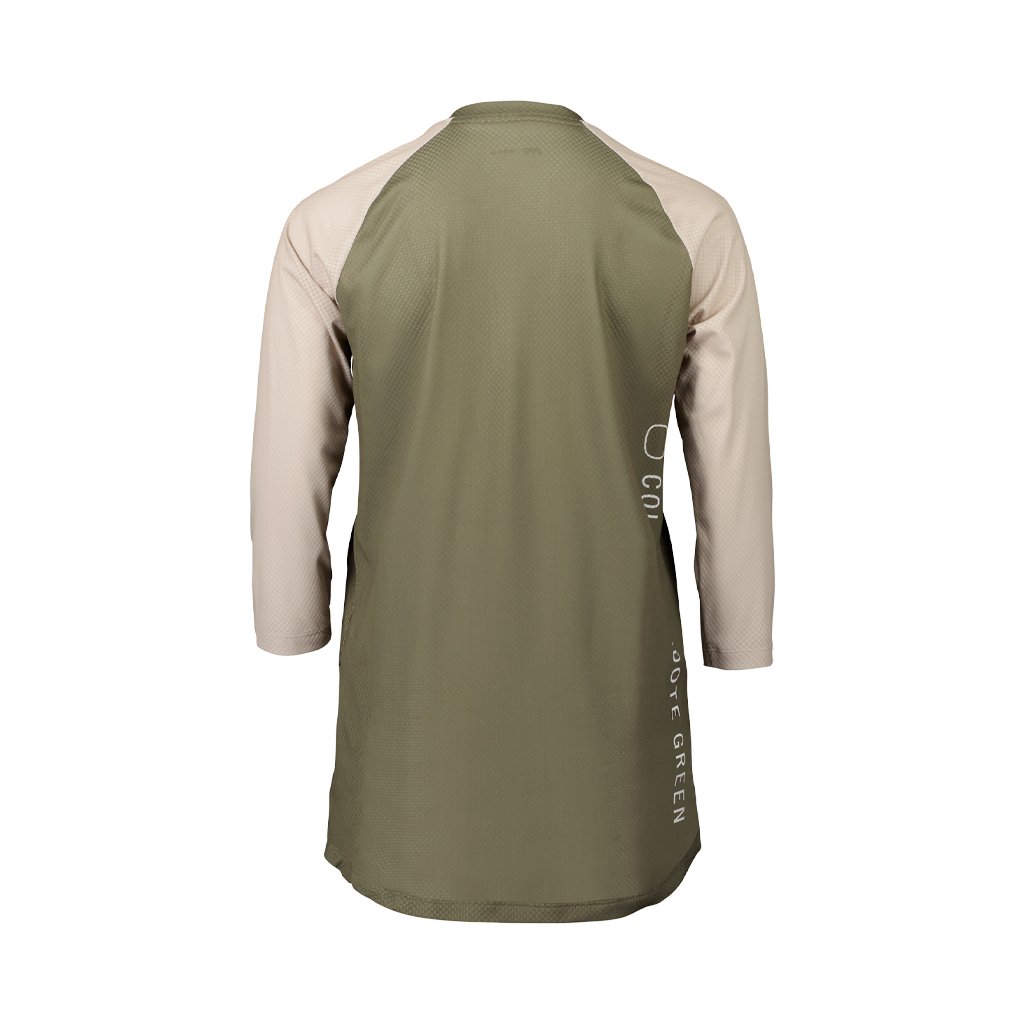 Jersey POC Womens MTB Pure 3/4 - Epidote Green/Light Sandstone Beige - Genetik Sport