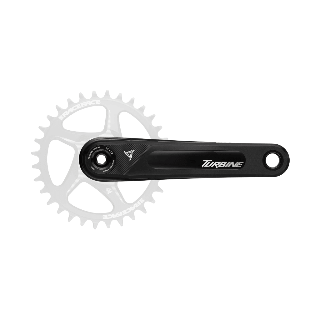 Crankset Race Face Turbine 170mm Length 136mm Spindle - Black - Genetik Sport