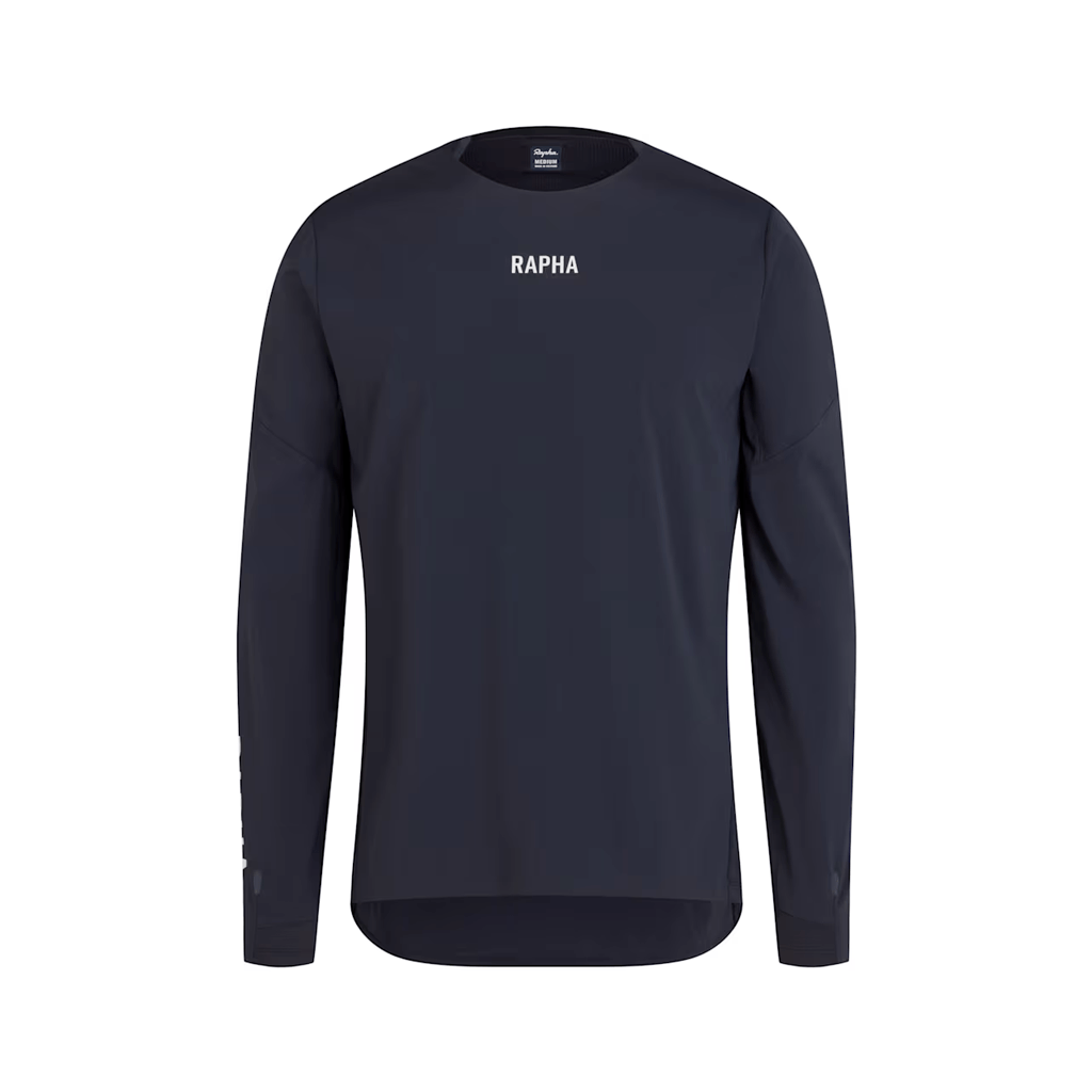 Jersey Rapha Mens Trail Finale Windblock LS - Black / White - Genetik Sport