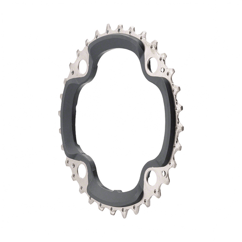 Chainring Shimano FC-M660 Triple 32T BCD 104mm - Black - Genetik Sport