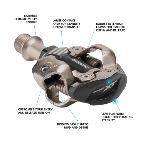 Pedals Shimano XT PD - M8100 SPD W/ Cleats SM - SH51 - Genetik Sport