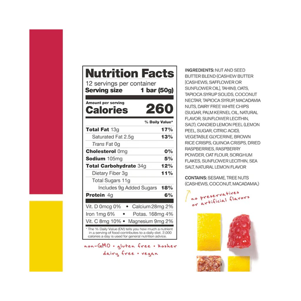 Energy Bar Skratch Labs 50g - Raspberries & Lemons - Genetik Sport