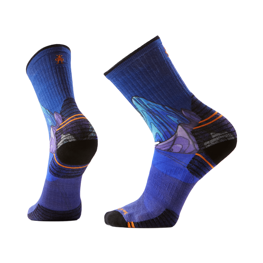 Socks Smartwool Hike Targeted Cushion Mountain Myth Print - Deep Navy - Genetik Sport