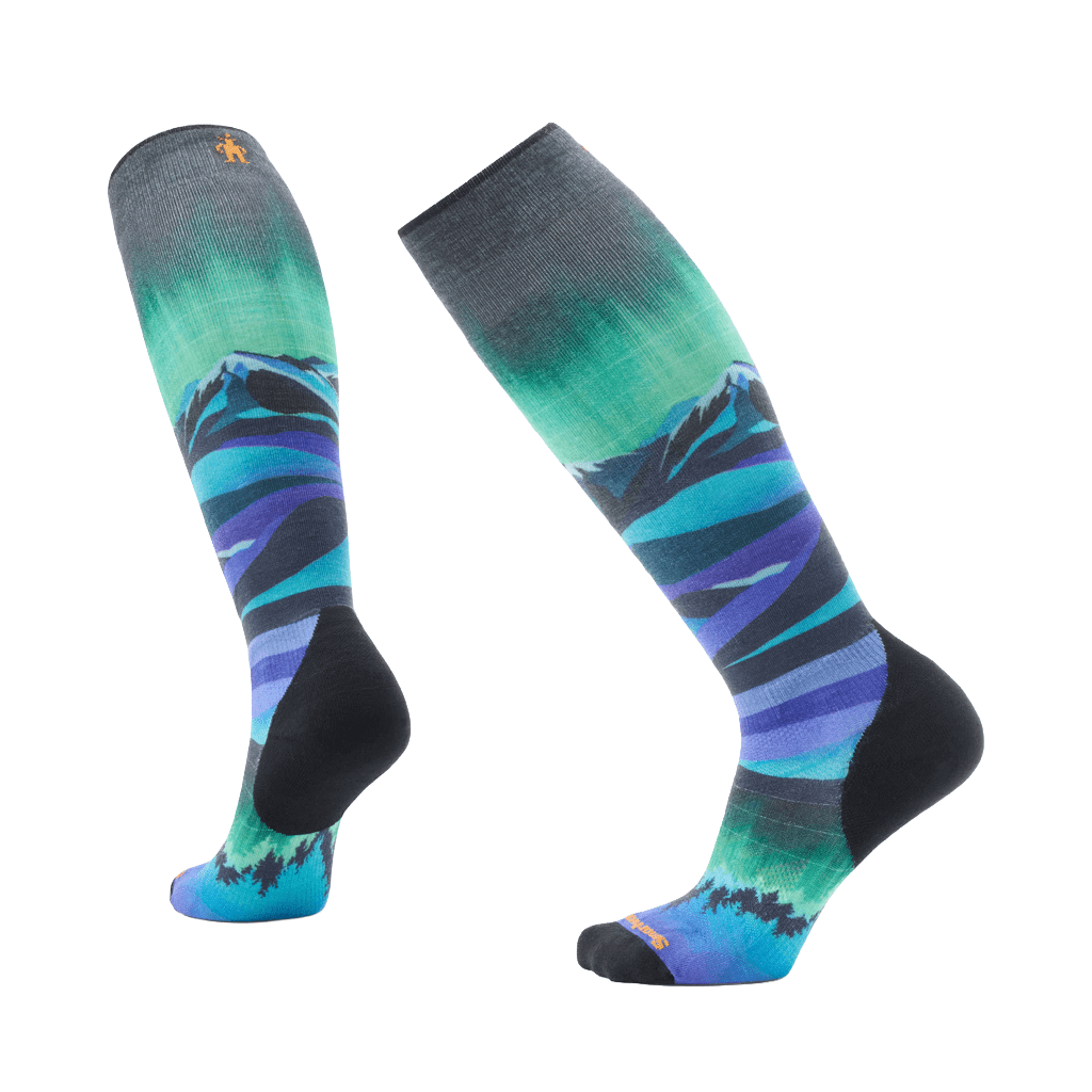 Socks Smartwool Womens Ski Targeted Cushion Compression - Black - Genetik Sport