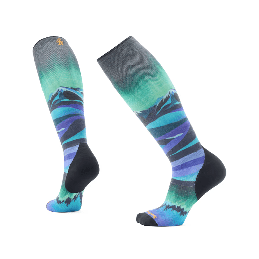 Socks Smartwool Womens Targeted Cushion Compression Print OTC - Black - Genetik Sport