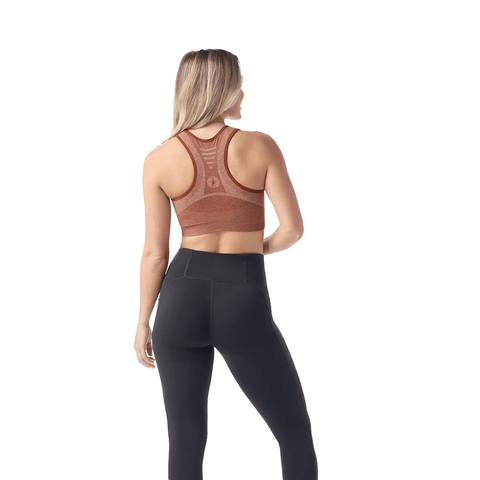 Sports Bra Smartwool Intraknit Racerback - Pecan Brown Heather - Genetik Sport