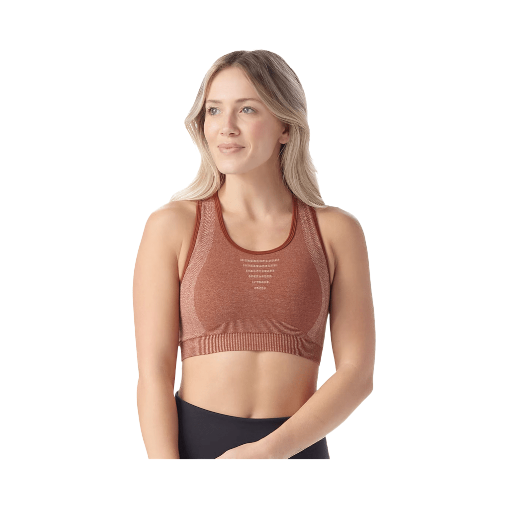 Sports Bra Smartwool Intraknit Racerback - Pecan Brown Heather - Genetik Sport