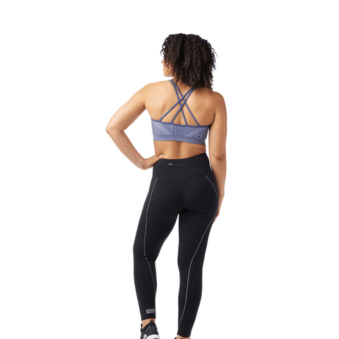 Sports Bra Smartwool Intraknit Strappy - Black Heather - Genetik Sport