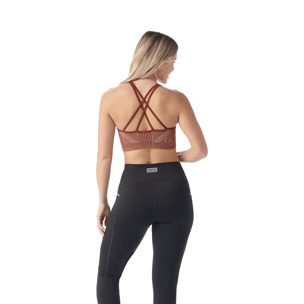 Sports Bra Smartwool Intraknit Strappy - Pecan Brown Heather - Genetik Sport