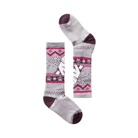 Youth Socks Smartwool Ski Full Cushion Polar Bear OTC - Purple Eclipse - Genetik Sport