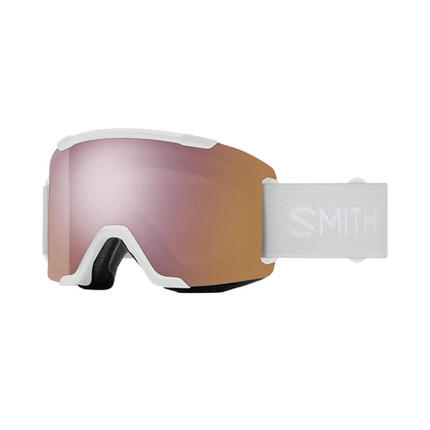 Goggles Smith Squad White Vapor - ChromaPop Everyday Rose Gold Mirror - Genetik Sport