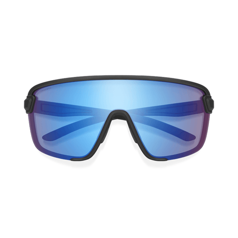 Sunglasses Smith Bobcat Matte Black - ChromaPop Low Light Rose Blue Mirror / Clear - Genetik Sport