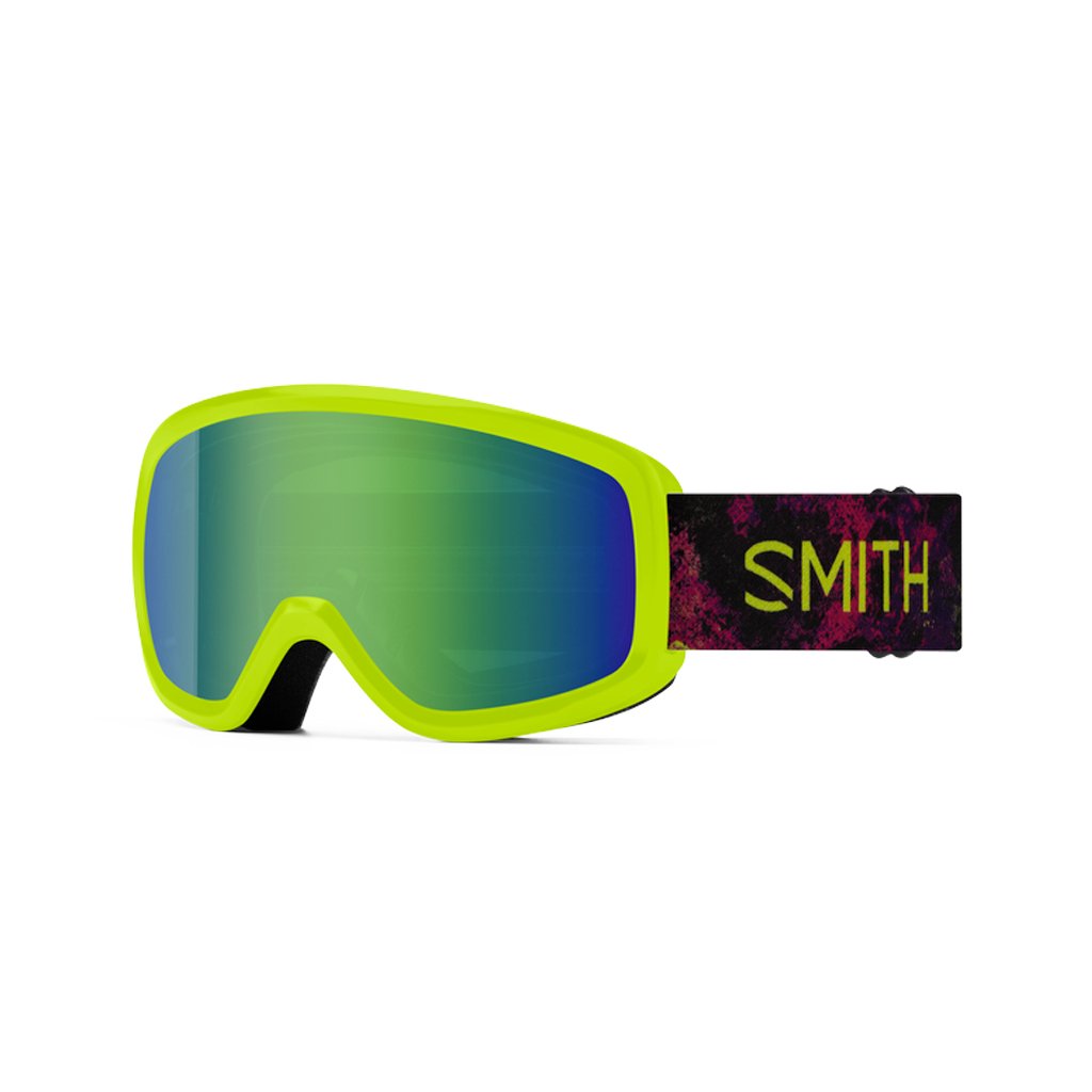 Youth Goggles Smith Snowday Lime Space Dust - Green Sol - X Mirror - Genetik Sport