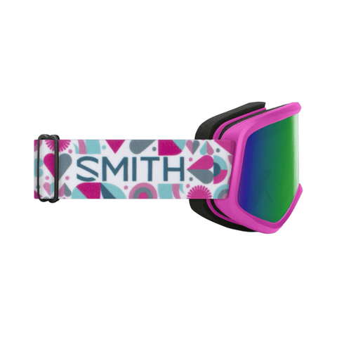 Youth Goggles Smith Snowday Vivid Pink Hearts - Green Sol - X Mirror - Genetik Sport