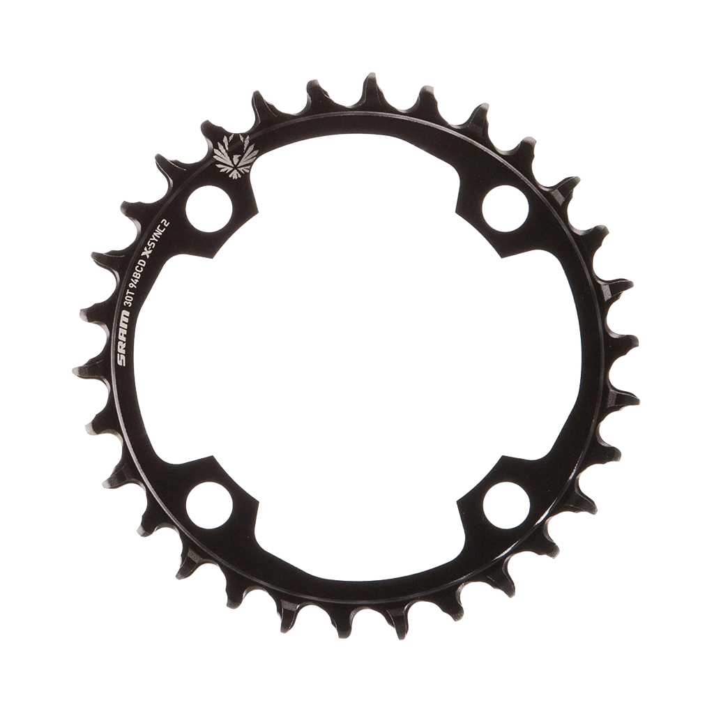 Chainring Sram Light E - MTB 12sp X - SYNC 2 BCD 94mm 4 - Bolts 30T - Black - Genetik Sport