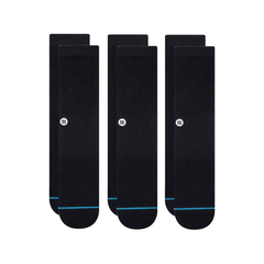 Socks Stance Icon 3 - Pack - Black - Genetik Sport