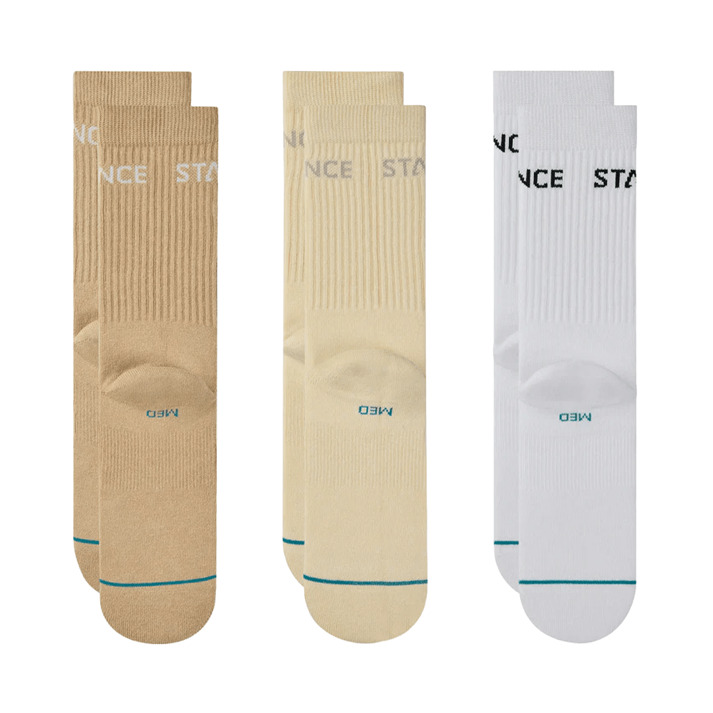 Socks Stance Origin Crew 3 - Pack - Cream - Genetik Sport