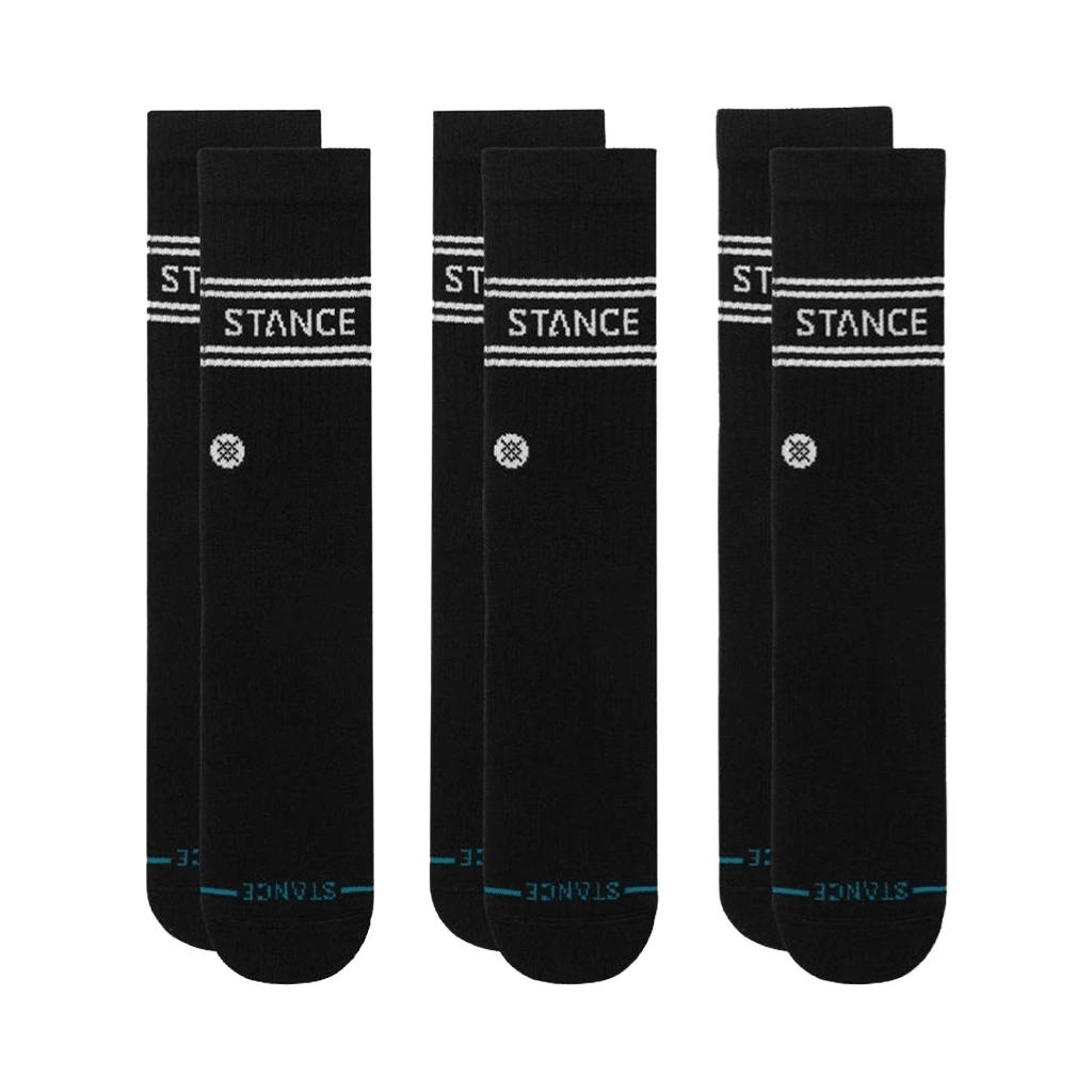 Socks Stance Vital Crew 3 - Pack - Black - Genetik Sport