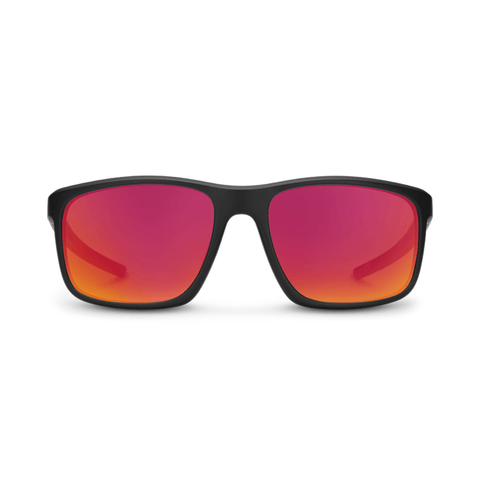 Sunglasses Suncloud Respek Matte Black - Polarized Red Mirror - Genetik Sport