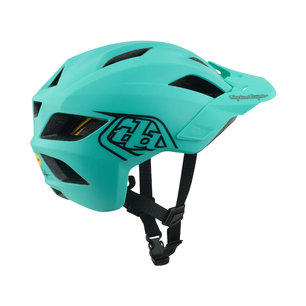 Helmet Troy Lee Designs Youth Flowline MIPS Point - Real Teal - Genetik Sport