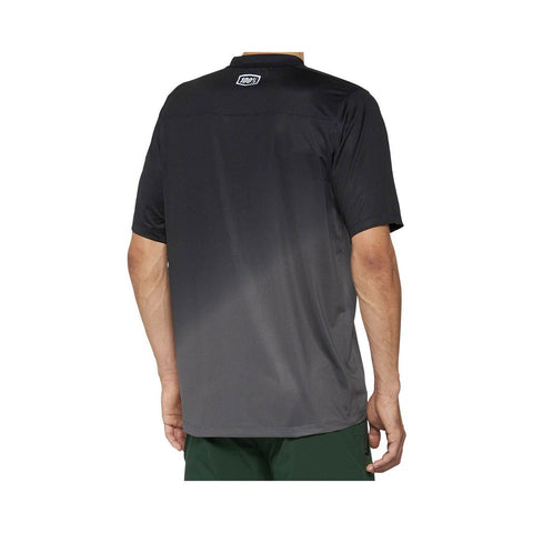 Jersey 100% Mens Celium SS - Black/Charcoal - Genetik Sport