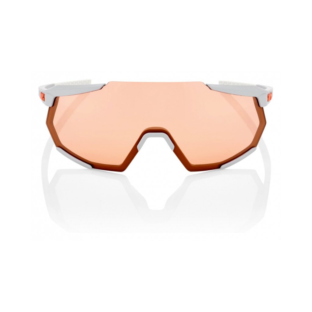 Mtb Sunglasses 100% Racetrap Soft Tact Stone Grey - HiPER Coral Lens - Genetik Sport