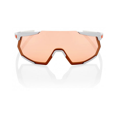 Mtb Sunglasses 100% Racetrap Soft Tact Stone Grey - HiPER Coral Lens - Genetik Sport