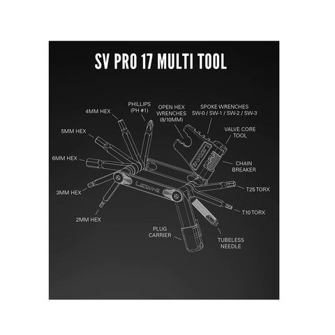 Multi-Tools Lezyne V Pro 17 Black - Genetik Sport
