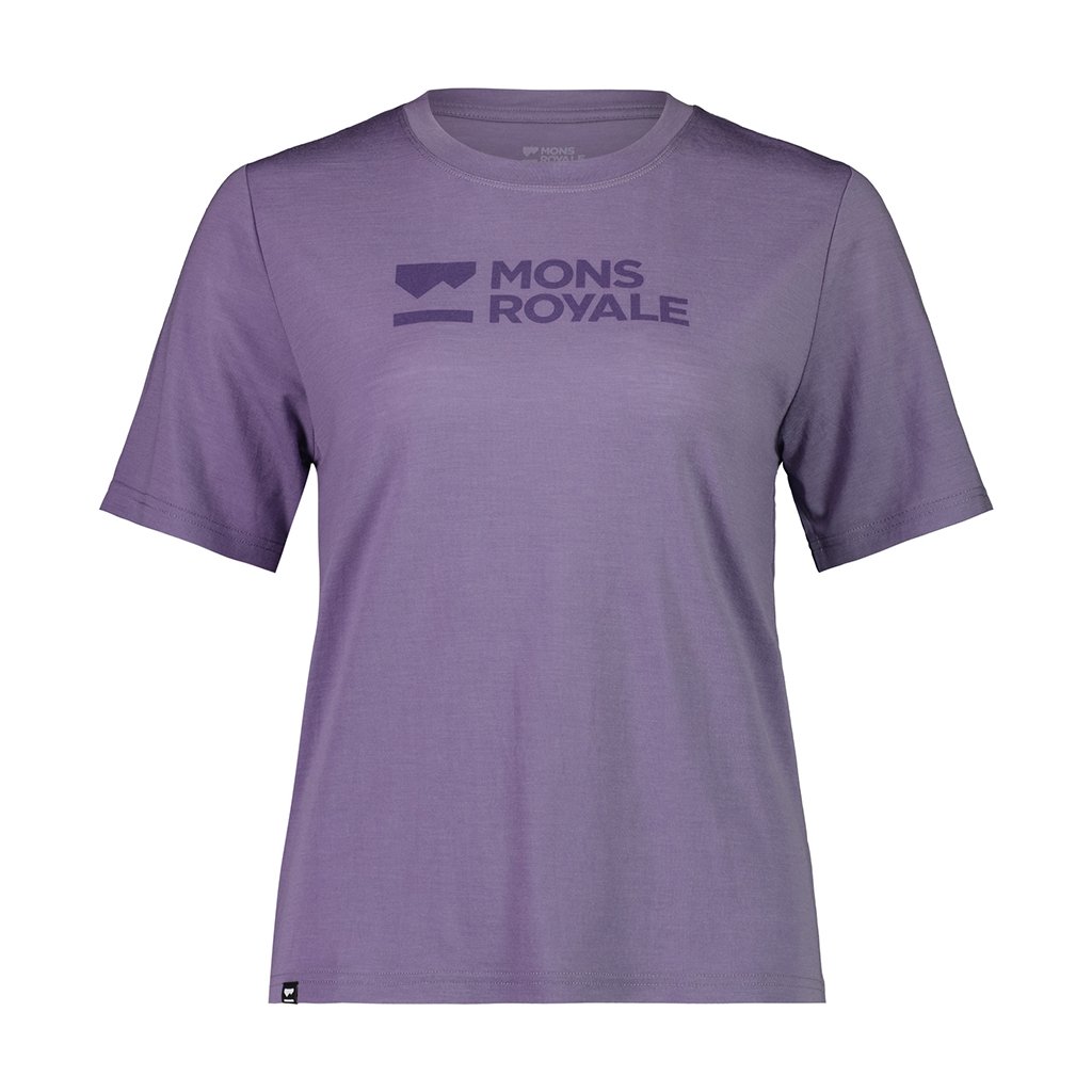 T-Shirt pour femmes Mons Royale Icon Merino Air-Con Relaxed Thistle - Genetik Sport