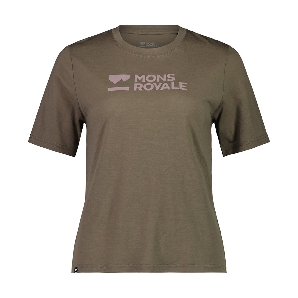 T-Shirt pour femmes Mons Royale Icon Merino Air-Con Relaxed Walnut - Genetik Sport