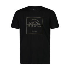 T-Shirt pour hommes Mons Royale Icon Merino Air-Con Noir - Genetik Sport