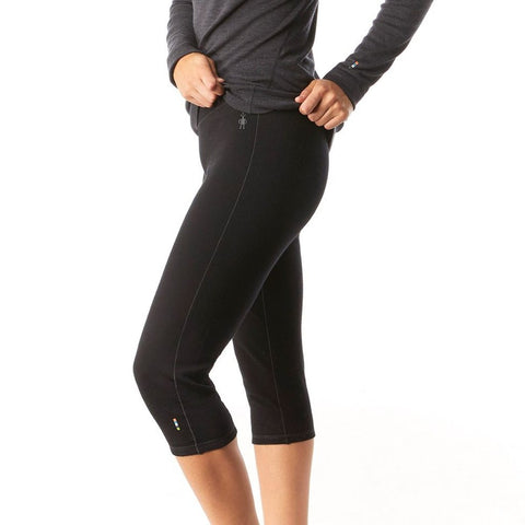 CALEÇON 3/4 POUR FEMMES SMARTWOOL MERINO 250 BLACK - Genetik Sport