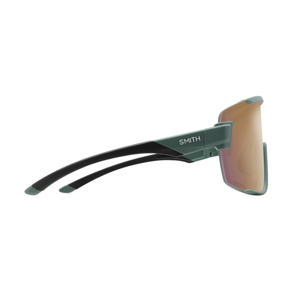 Smith Sunglasses Wildcat Matte Alpine Green/ChromaPop Rose Gold Mirror/Clear - Genetik Sport