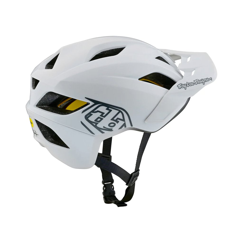 Helmet Troy Lee Designs Flowline MIPS Point - White - Genetik Sport
